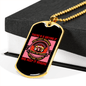 Dog's Saying Pink Necklace Stainless Steel or 18k Gold Dog Tag 24" Chain-Express Your Love Gifts