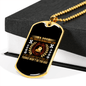Dog's Unconditional Love Necklace Stainless Steel or 18k Gold Dog Tag 24" Chain-Express Your Love Gifts