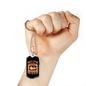Dog's Unconditional Love Orange Necklace Stainless Steel or 18k Gold Dog Tag 24" Chain-Express Your Love Gifts