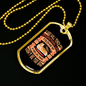 Dog's Unconditional Love Orange Necklace Stainless Steel or 18k Gold Dog Tag 24" Chain-Express Your Love Gifts