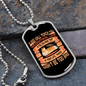 Dog's Unconditional Love Orange Necklace Stainless Steel or 18k Gold Dog Tag 24" Chain-Express Your Love Gifts