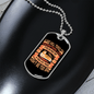 Dog's Unconditional Love Orange Necklace Stainless Steel or 18k Gold Dog Tag 24" Chain-Express Your Love Gifts
