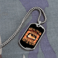 Dog's Unconditional Love Orange Necklace Stainless Steel or 18k Gold Dog Tag 24" Chain-Express Your Love Gifts