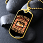 Dog's Unconditional Love Orange Necklace Stainless Steel or 18k Gold Dog Tag 24" Chain-Express Your Love Gifts