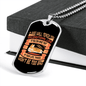 Dog's Unconditional Love Orange Necklace Stainless Steel or 18k Gold Dog Tag 24" Chain-Express Your Love Gifts