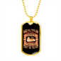 Dog's Unconditional Love Orange Necklace Stainless Steel or 18k Gold Dog Tag 24" Chain-Express Your Love Gifts