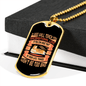 Dog's Unconditional Love Orange Necklace Stainless Steel or 18k Gold Dog Tag 24" Chain-Express Your Love Gifts