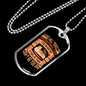 Dog's Unconditional Love Orange Necklace Stainless Steel or 18k Gold Dog Tag 24" Chain-Express Your Love Gifts