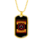Dog's Unconditional Love Yellow Necklace Stainless Steel or 18k Gold Dog Tag 24" Chain-Express Your Love Gifts
