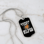 Dog Said No Necklace Stainless Steel or 18k Gold Dog Tag 24" Chain-Express Your Love Gifts