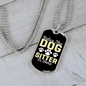 Dog Sitter Necklace Stainless Steel or 18k Gold Dog Tag 24" Chain-Express Your Love Gifts