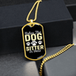 Dog Sitter Necklace Stainless Steel or 18k Gold Dog Tag 24" Chain-Express Your Love Gifts