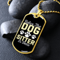 Dog Sitter Necklace Stainless Steel or 18k Gold Dog Tag 24" Chain-Express Your Love Gifts