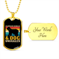 Dog Snuggles Necklace Stainless Steel or 18k Gold Dog Tag 24" Chain-Express Your Love Gifts
