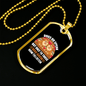 Dog Speak White Necklace Stainless Steel or 18k Gold Dog Tag 24" Chain-Express Your Love Gifts