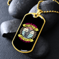 Dog Speaks Circle Necklace Stainless Steel or 18k Gold Dog Tag 24" Chain-Express Your Love Gifts