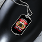 Dog Speaks Dog House Pink Necklace Stainless Steel or 18k Gold Dog Tag 24" Chain-Express Your Love Gifts