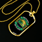 Dog Speaks Green Necklace Stainless Steel or 18k Gold Dog Tag 24" Chain-Express Your Love Gifts