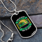 Dog Speaks Green Necklace Stainless Steel or 18k Gold Dog Tag 24" Chain-Express Your Love Gifts