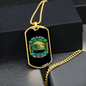 Dog Speaks Green Necklace Stainless Steel or 18k Gold Dog Tag 24" Chain-Express Your Love Gifts