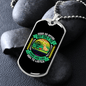 Dog Speaks Green Necklace Stainless Steel or 18k Gold Dog Tag 24" Chain-Express Your Love Gifts