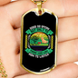 Dog Speaks Green Necklace Stainless Steel or 18k Gold Dog Tag 24" Chain-Express Your Love Gifts