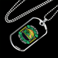 Dog Speaks Green Necklace Stainless Steel or 18k Gold Dog Tag 24" Chain-Express Your Love Gifts