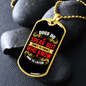 Dog Speaks Red Necklace Stainless Steel or 18k Gold Dog Tag 24" Chain-Express Your Love Gifts