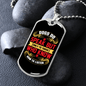 Dog Speaks Red Necklace Stainless Steel or 18k Gold Dog Tag 24" Chain-Express Your Love Gifts