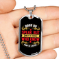 Dog Speaks Red Necklace Stainless Steel or 18k Gold Dog Tag 24" Chain-Express Your Love Gifts