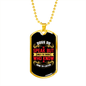 Dog Speaks Red Necklace Stainless Steel or 18k Gold Dog Tag 24" Chain-Express Your Love Gifts
