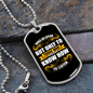 Dog Speaks Yellow Necklace Stainless Steel or 18k Gold Dog Tag 24" Chain-Express Your Love Gifts