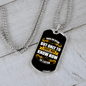 Dog Speaks Yellow Necklace Stainless Steel or 18k Gold Dog Tag 24" Chain-Express Your Love Gifts