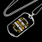 Dog Speaks Yellow Necklace Stainless Steel or 18k Gold Dog Tag 24" Chain-Express Your Love Gifts
