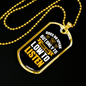 Dog Speaks Yellow White Necklace Stainless Steel or 18k Gold Dog Tag 24" Chain-Express Your Love Gifts
