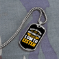 Dog Speaks Yellow White Necklace Stainless Steel or 18k Gold Dog Tag 24" Chain-Express Your Love Gifts