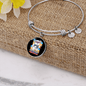 dog teacher Bracelet Stainless Steel or 18k Gold Circle Bangle-Express Your Love Gifts