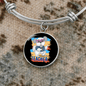 dog teacher Bracelet Stainless Steel or 18k Gold Circle Bangle-Express Your Love Gifts