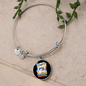 dog teacher Bracelet Stainless Steel or 18k Gold Circle Bangle-Express Your Love Gifts