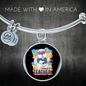 dog teacher Bracelet Stainless Steel or 18k Gold Circle Bangle-Express Your Love Gifts