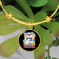 dog teacher Bracelet Stainless Steel or 18k Gold Circle Bangle-Express Your Love Gifts