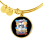 dog teacher Bracelet Stainless Steel or 18k Gold Circle Bangle-Express Your Love Gifts