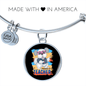 dog teacher Bracelet Stainless Steel or 18k Gold Circle Bangle-Express Your Love Gifts