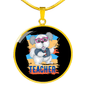 dog teacher Circle Necklace Stainless Steel or 18k Gold 18-22"-Express Your Love Gifts