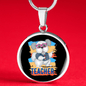 dog teacher Circle Necklace Stainless Steel or 18k Gold 18-22"-Express Your Love Gifts