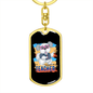 dog teacher Keychain Stainless Steel or 18k Gold Dog Tag Keyring-Express Your Love Gifts