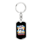 dog teacher Keychain Stainless Steel or 18k Gold Dog Tag Keyring-Express Your Love Gifts