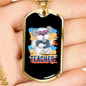 Dog Teacher Necklace Stainless Steel or 18k Gold Dog Tag 24" Chain-Express Your Love Gifts