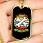 Dog Thinks I'm a Catch Bones Necklace Stainless Steel or 18k Gold Dog Tag 24" Chain-Express Your Love Gifts