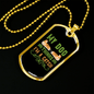 Dog Thinks I'm a Catch Green Necklace Stainless Steel or 18k Gold Dog Tag 24" Chain-Express Your Love Gifts